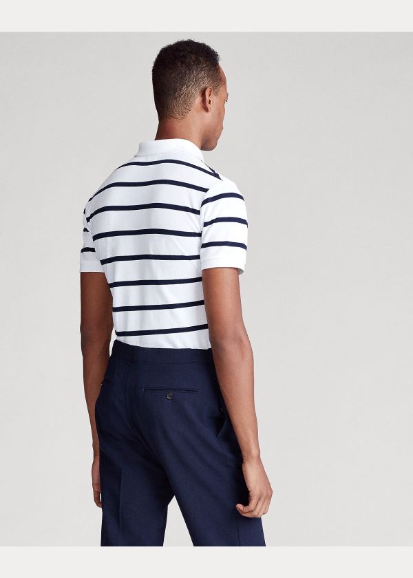Ralph Lauren Custom Slim CP-93 Bear Polo Bílé Tmavě Blankyt | ni5Bs6Ya
