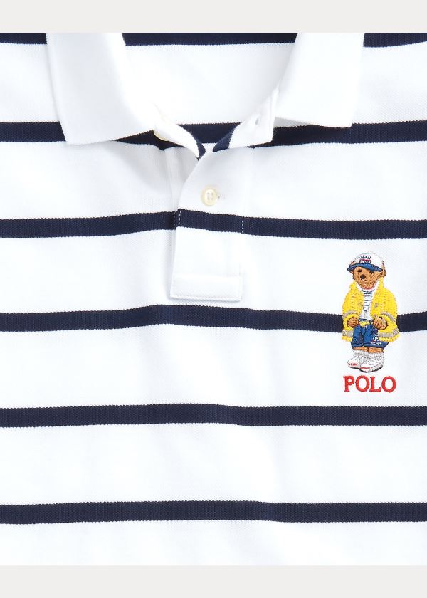 Ralph Lauren Custom Slim CP-93 Bear Polo Bílé Tmavě Blankyt | ni5Bs6Ya