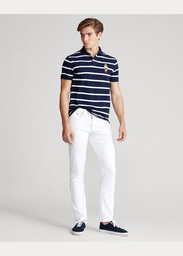 Ralph Lauren Custom Slim CP-93 Bear Polo Tmavě Blankyt Bílé | yuFZ0mIB