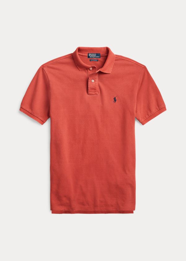 Ralph Lauren Custom Slim Distressed Polo Červené Viacfarebný | 1x57sKxf