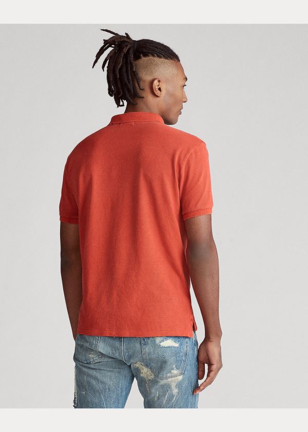 Ralph Lauren Custom Slim Distressed Polo Červené Viacfarebný | 1x57sKxf