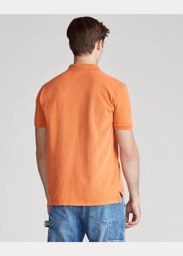 Ralph Lauren Custom Slim Distressed Polo Oranžové | vtstEY2G