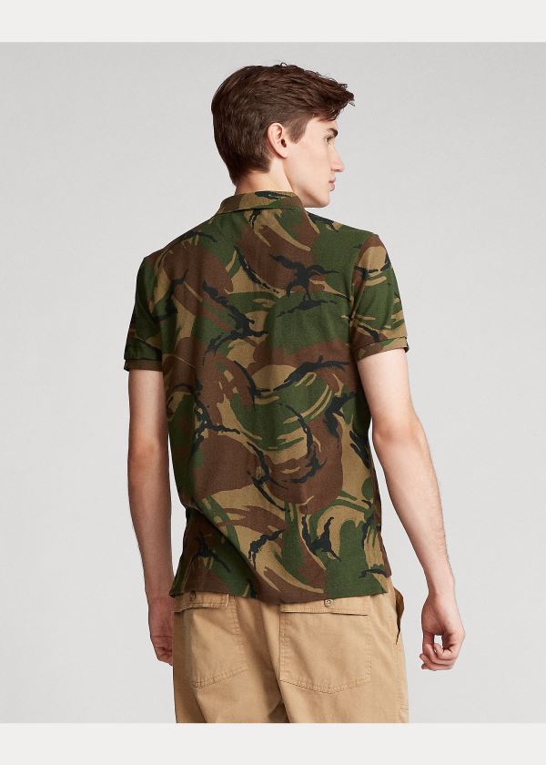 Ralph Lauren Custom Slim Fit Camo Polo Maskáčové | S9XAt64e