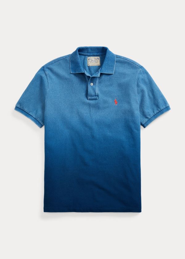 Ralph Lauren Custom Slim Fit Indigo Polo Indigo Blankyt Světle Modré | CZ6lB4Yh