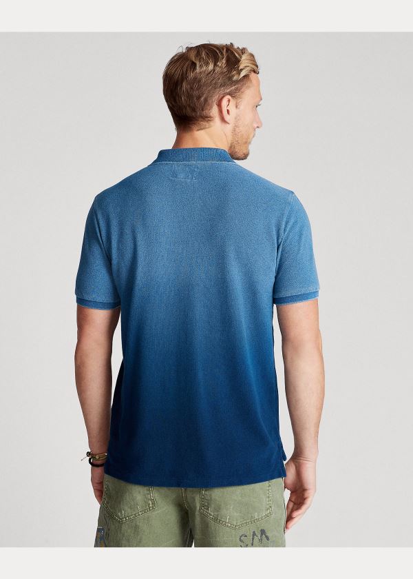 Ralph Lauren Custom Slim Fit Indigo Polo Indigo Blankyt Světle Modré | CZ6lB4Yh
