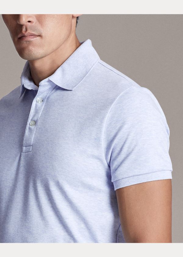 Ralph Lauren Custom Slim Fit Interlock Polo Blankyt | HyEit3F6