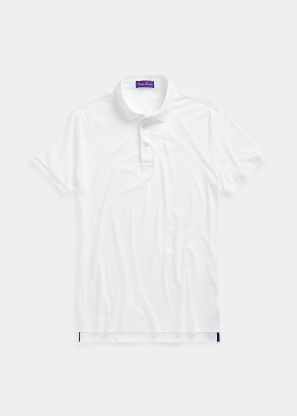 Ralph Lauren Custom Slim Fit Interlock Polo Bílé | WRPmcLp9