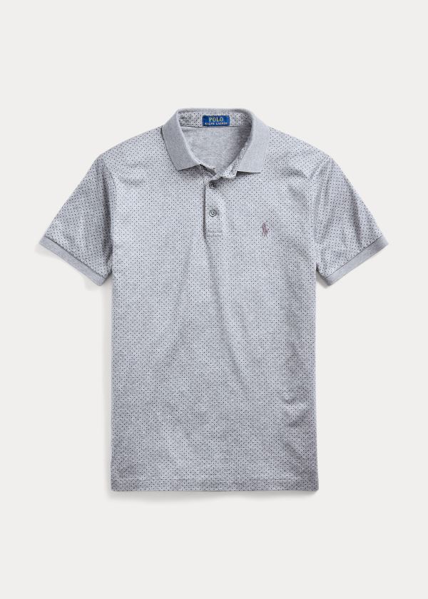 Ralph Lauren Custom Slim Fit Jersey Polo Šedé | PrcE8W4P