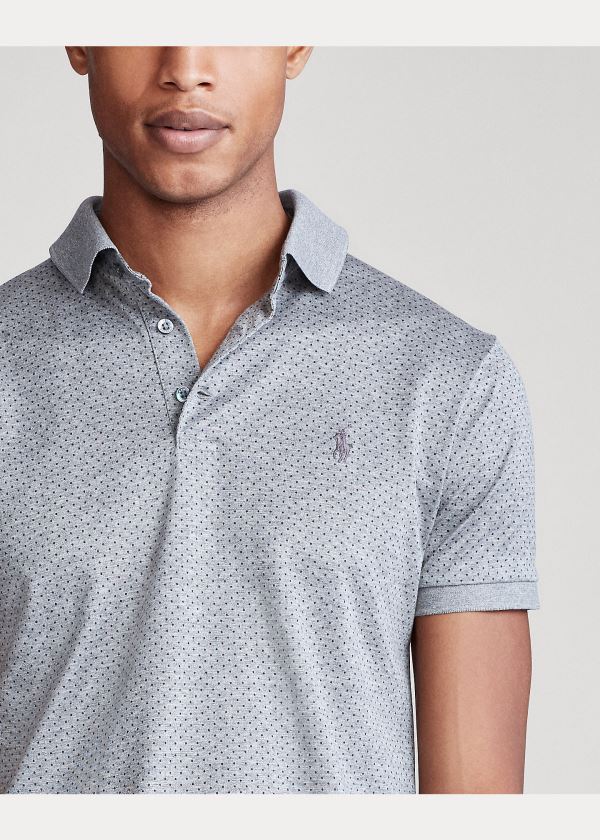 Ralph Lauren Custom Slim Fit Jersey Polo Šedé | PrcE8W4P