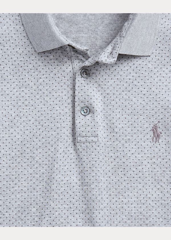 Ralph Lauren Custom Slim Fit Jersey Polo Šedé | PrcE8W4P