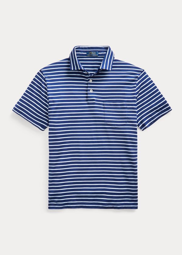 Ralph Lauren Custom Slim Fit Jersey Polo Královská Modrá Blankyt Viacfarebný | blEdygFB