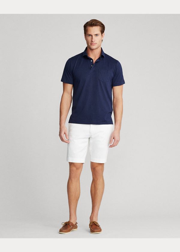 Ralph Lauren Custom Slim Fit Jersey Polo Tmavě Blankyt | gobkqxmH