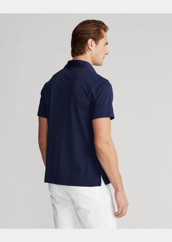 Ralph Lauren Custom Slim Fit Jersey Polo Tmavě Blankyt | gobkqxmH