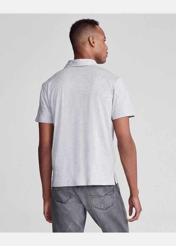 Ralph Lauren Custom Slim Fit Jersey Polo Šedé | jrgmcvh2