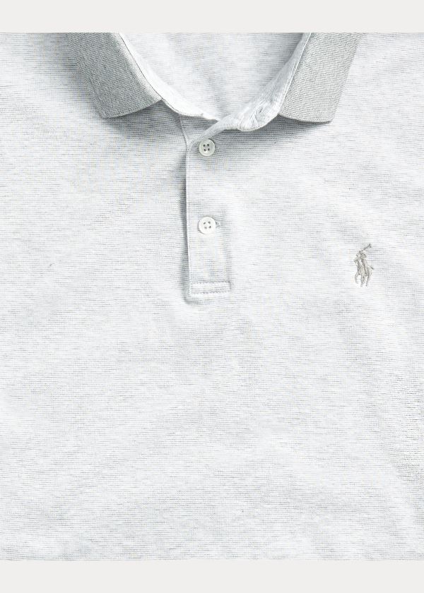 Ralph Lauren Custom Slim Fit Jersey Polo Šedé Bílé | xmyh8BoV
