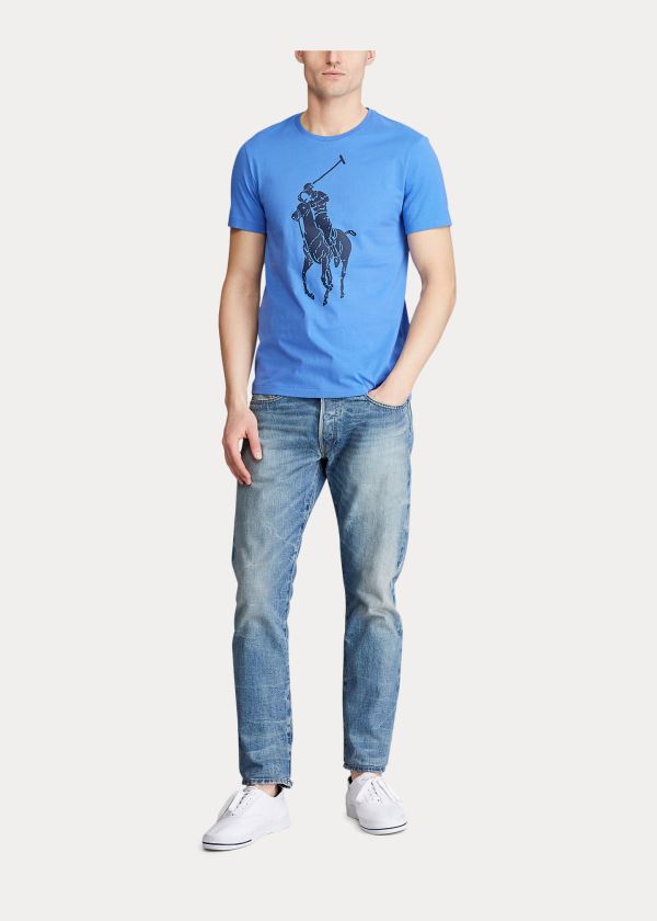 Ralph Lauren Custom Slim Fit Jersey T-Shirt Blankyt | 5D7xQMTc