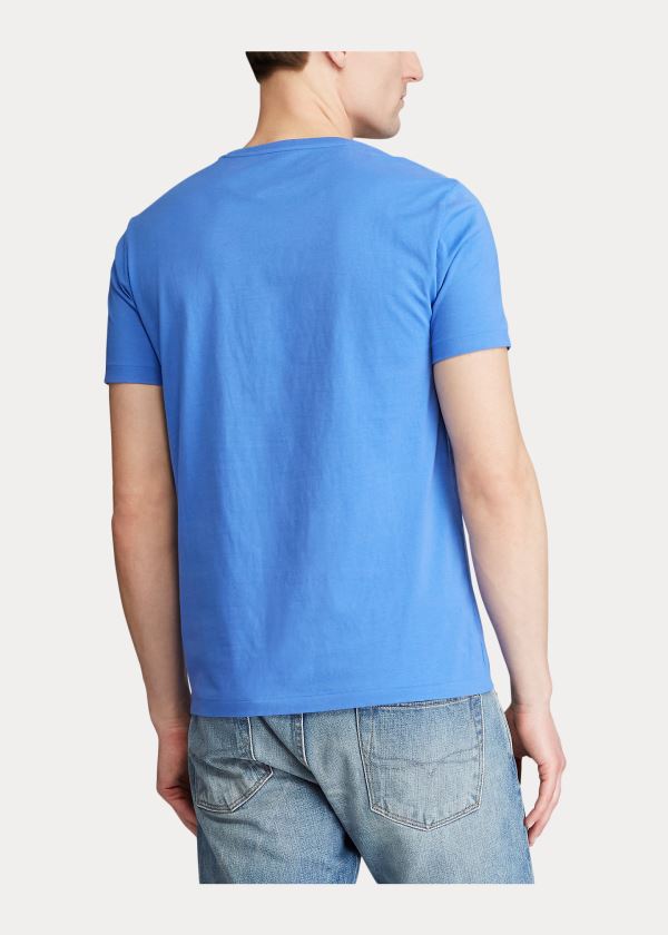 Ralph Lauren Custom Slim Fit Jersey T-Shirt Blankyt | 5D7xQMTc
