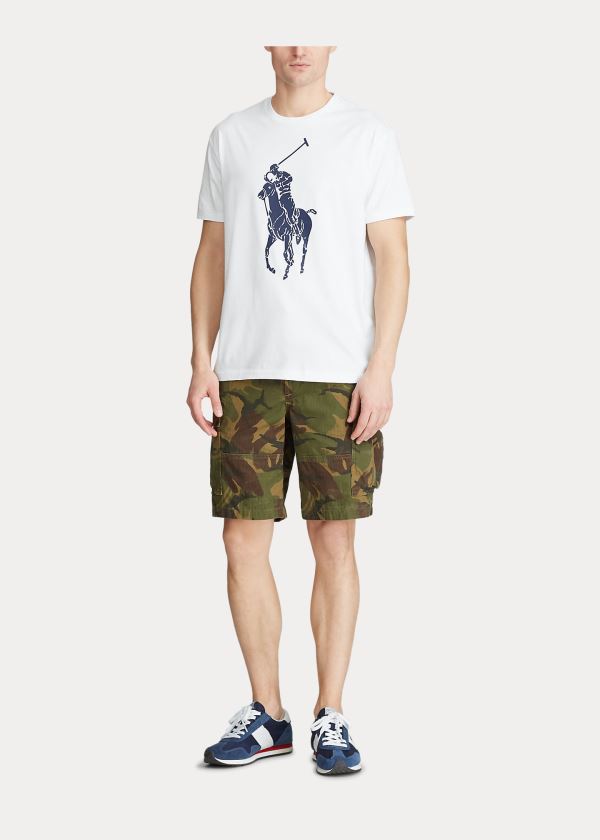Ralph Lauren Custom Slim Fit Jersey T-Shirt Bílé | E9okyd2a