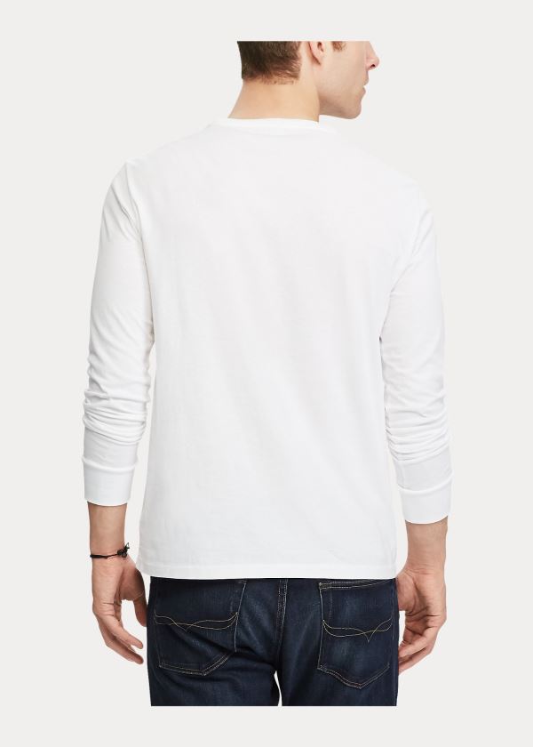 Ralph Lauren Custom Slim Fit Jersey T-Shirt Bílé | NLw5p41q