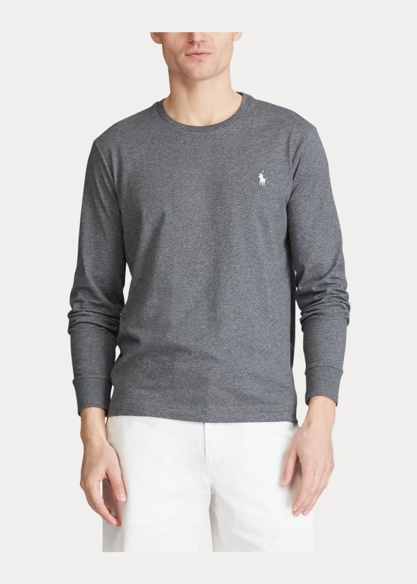 Ralph Lauren Custom Slim Fit Jersey T-Shirt Šedé | baIW0qhA