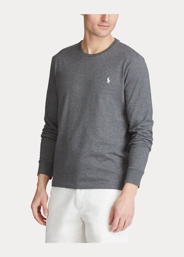 Ralph Lauren Custom Slim Fit Jersey T-Shirt Šedé | baIW0qhA