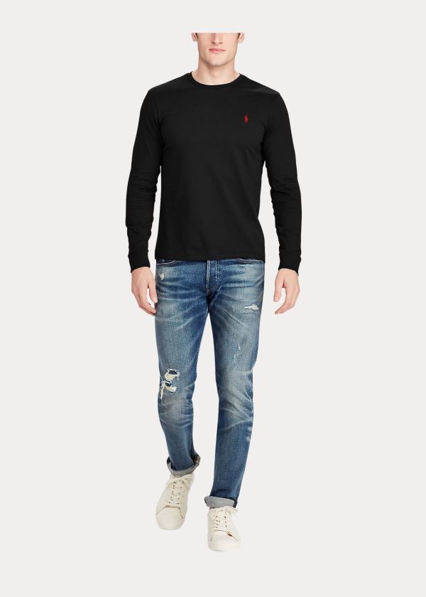 Ralph Lauren Custom Slim Fit Jersey T-Shirt Černé | ctCmcYx7