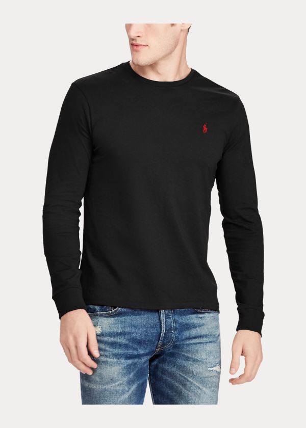 Ralph Lauren Custom Slim Fit Jersey T-Shirt Černé | ctCmcYx7
