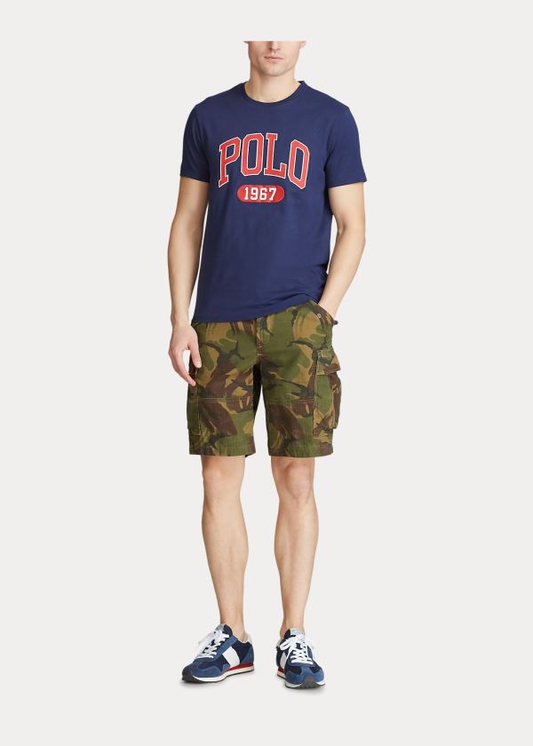 Ralph Lauren Custom Slim Fit Logo T-Shirt Tmavě Blankyt | UC1nrrre