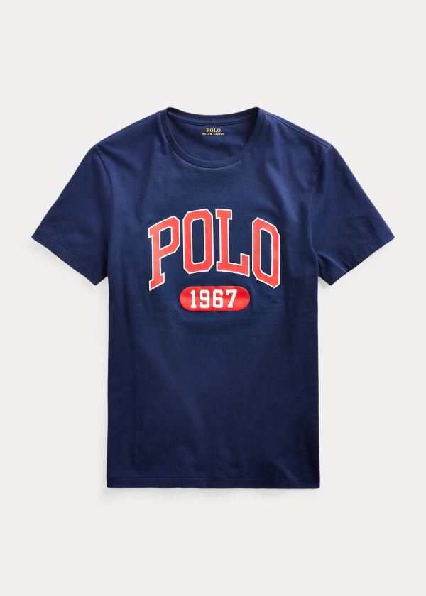 Ralph Lauren Custom Slim Fit Logo T-Shirt Tmavě Blankyt | UC1nrrre
