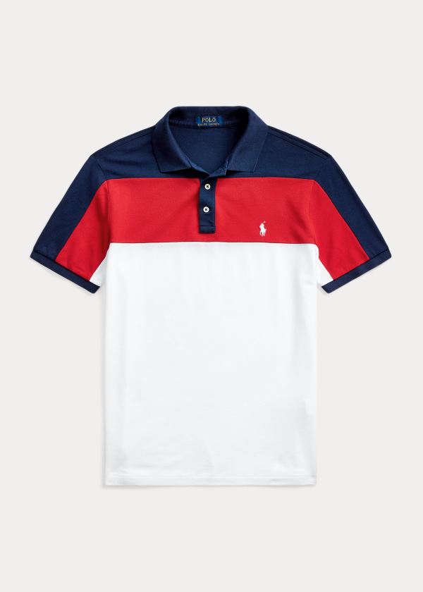 Ralph Lauren Custom Slim Fit Mesh Polo Bílé Viacfarebný | FHvkAJ1k