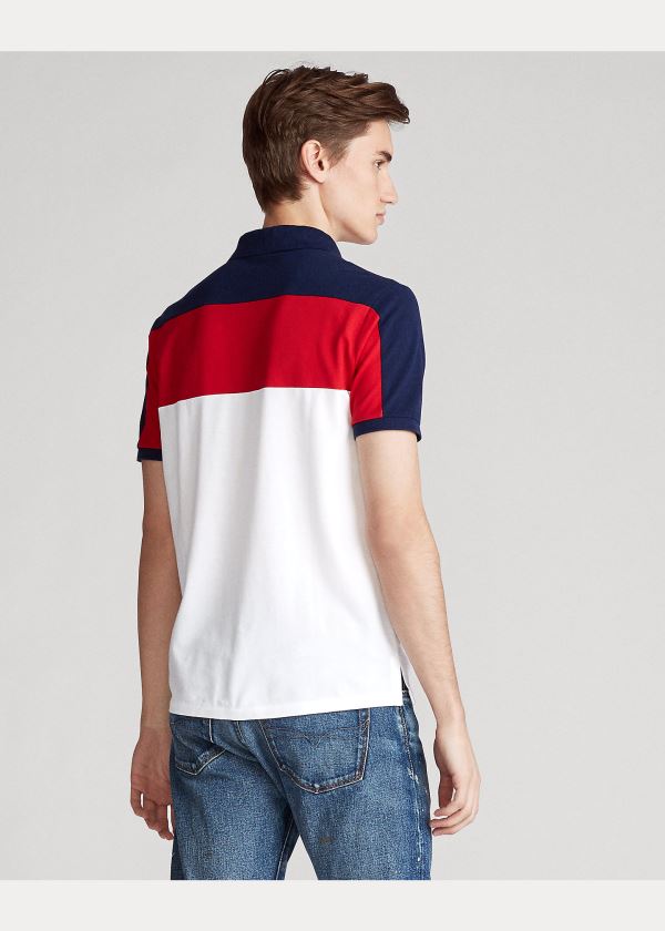 Ralph Lauren Custom Slim Fit Mesh Polo Bílé Viacfarebný | FHvkAJ1k