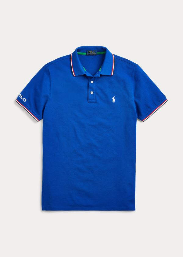 Ralph Lauren Custom Slim Fit Mesh Polo Blankyt | tUtIyACS