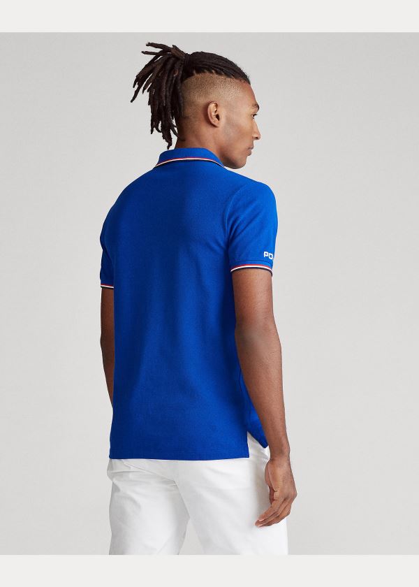Ralph Lauren Custom Slim Fit Mesh Polo Blankyt | tUtIyACS