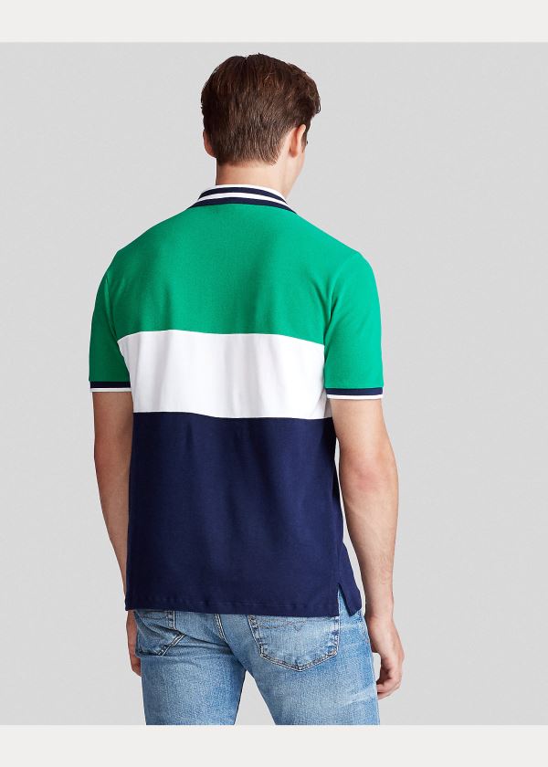 Ralph Lauren Custom Slim Fit Mesh Polo Zelene Viacfarebný | SRhIIZob