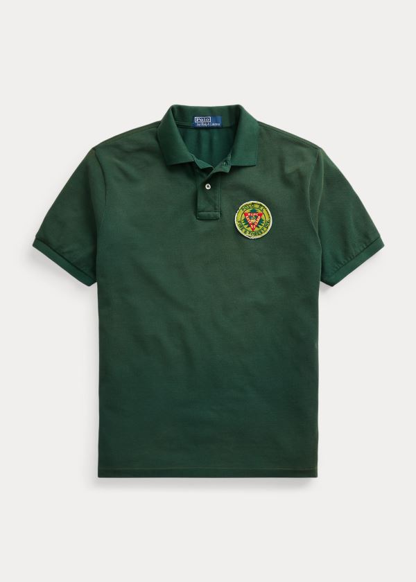 Ralph Lauren Custom Slim Fit Mesh Polo Zelene | lAQEausi