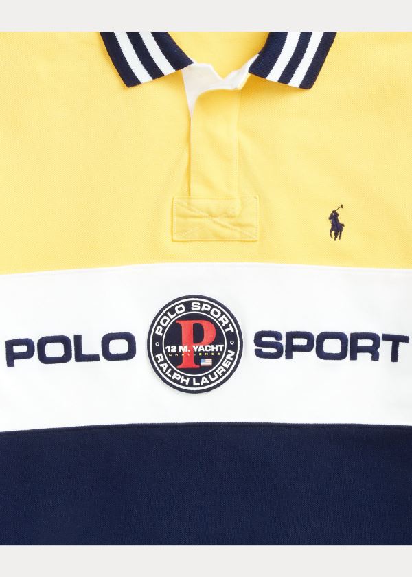 Ralph Lauren Custom Slim Fit Mesh Polo Žluté Viacfarebný | 9JWEJllo