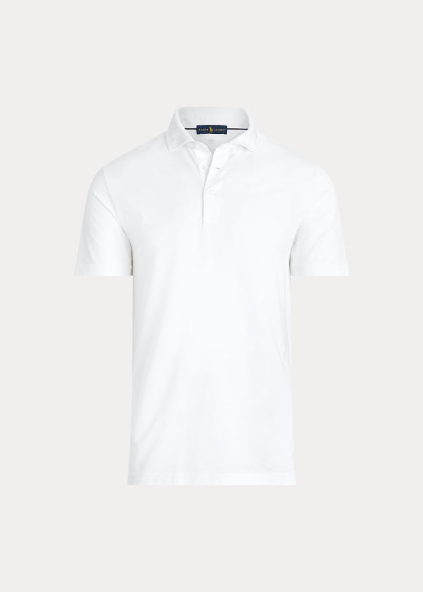 Ralph Lauren Custom Slim Fit Performance Polo Shirt Bílé | ir1BpyNt