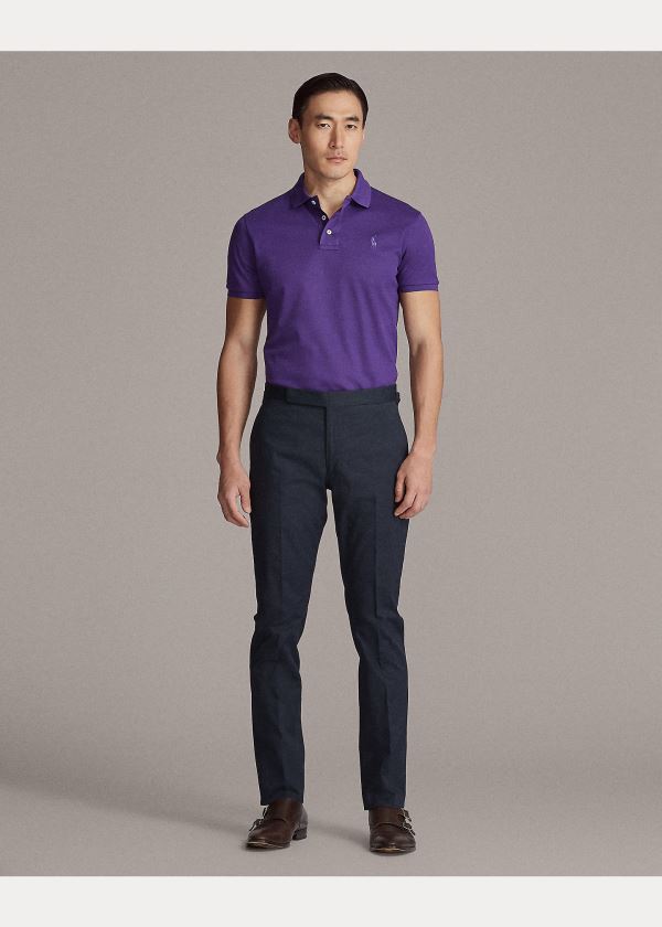 Ralph Lauren Custom Slim Fit Piqué Polo Světle Fialové | Sebw23E8