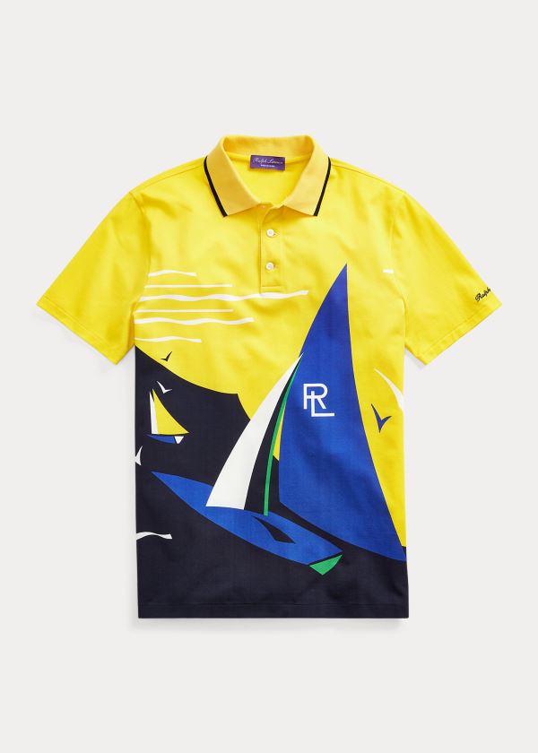 Ralph Lauren Custom Slim Fit Piqué Polo Světle Žluté Viacfarebný | qekYPOoz