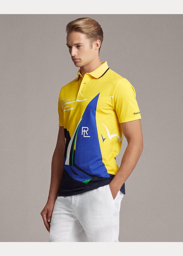 Ralph Lauren Custom Slim Fit Piqué Polo Světle Žluté Viacfarebný | qekYPOoz