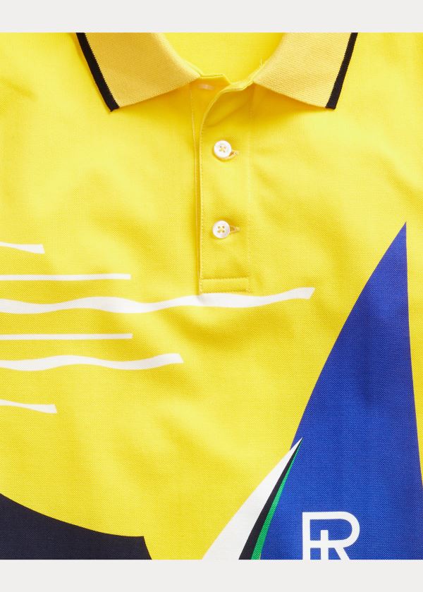 Ralph Lauren Custom Slim Fit Piqué Polo Světle Žluté Viacfarebný | qekYPOoz