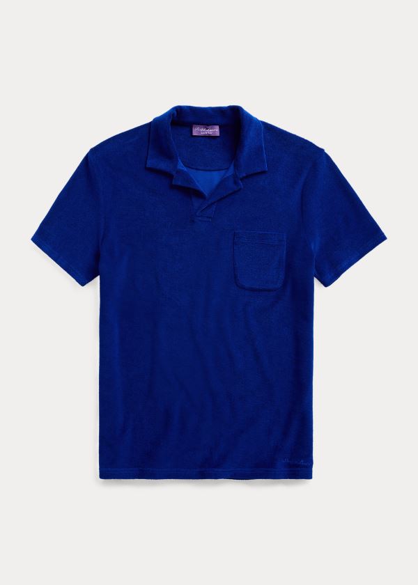 Ralph Lauren Custom Slim Fit Terry Polo Královská Modrá Blankyt | 2olvu2gm
