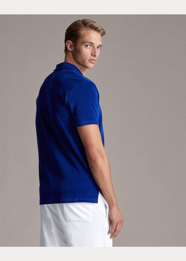 Ralph Lauren Custom Slim Fit Terry Polo Královská Modrá Blankyt | 2olvu2gm