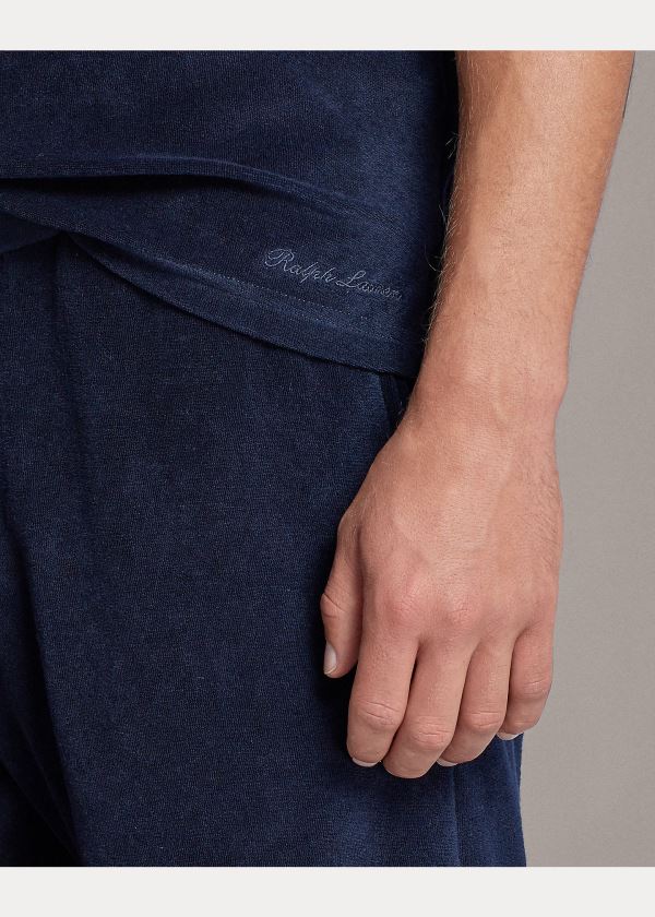 Ralph Lauren Custom Slim Fit Terry Polo Tmavě Blankyt | 2rrebe6I