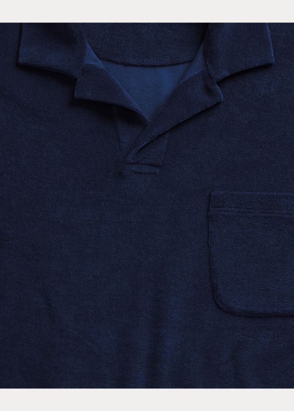 Ralph Lauren Custom Slim Fit Terry Polo Tmavě Blankyt | 2rrebe6I