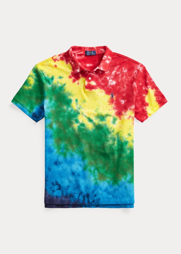 Ralph Lauren Custom Slim Fit Tie-Dye Polo Viacfarebný | NE9L7j2e