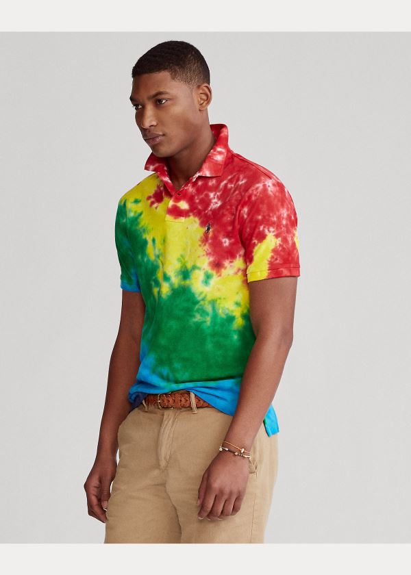 Ralph Lauren Custom Slim Fit Tie-Dye Polo Viacfarebný | NE9L7j2e
