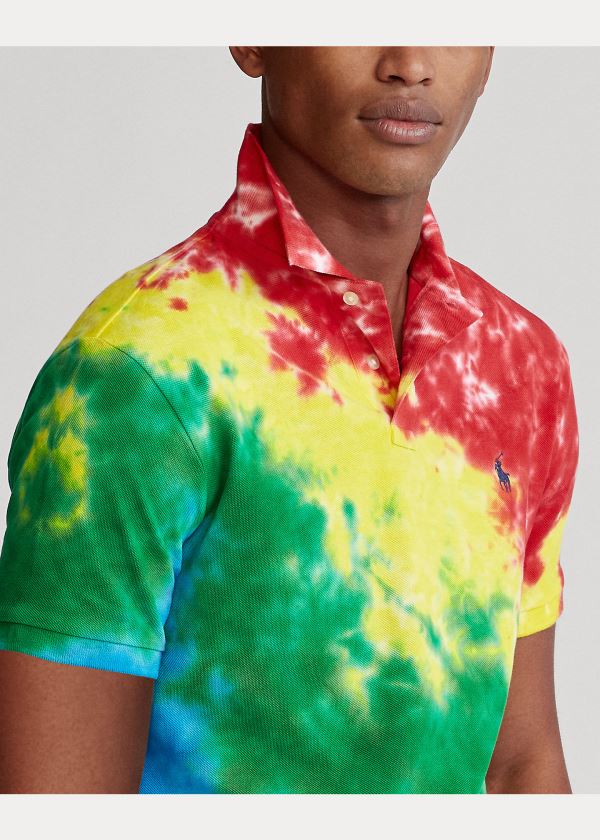 Ralph Lauren Custom Slim Fit Tie-Dye Polo Viacfarebný | NE9L7j2e