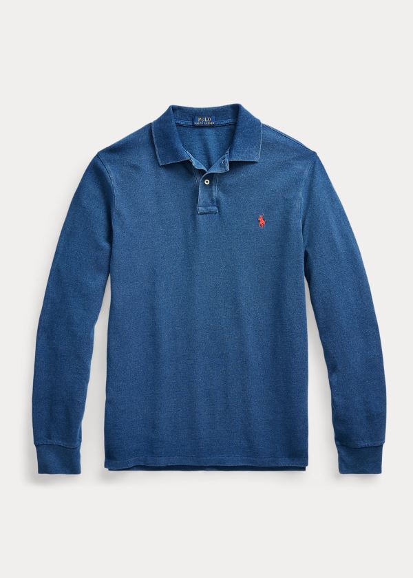 Ralph Lauren Custom Slim Indigo Mesh Polo Indigo | J48Me2ml