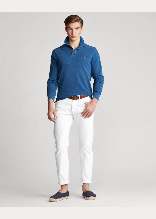 Ralph Lauren Custom Slim Indigo Mesh Polo Indigo | J48Me2ml